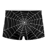 Black And White Cobweb Print Men's Boxer Briefs