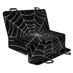 Black And White Cobweb Print Pet Car Back Seat Cover