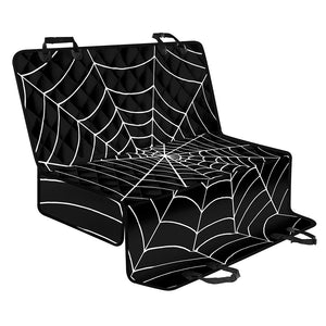 Black And White Cobweb Print Pet Car Back Seat Cover