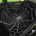 Black And White Cobweb Print Pet Car Back Seat Cover