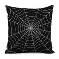 Black And White Cobweb Print Pillow Cover