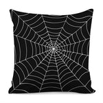 Black And White Cobweb Print Pillow Cover