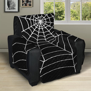 Black And White Cobweb Print Recliner Protector