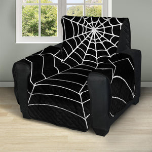 Black And White Cobweb Print Recliner Protector