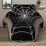 Black And White Cobweb Print Recliner Protector