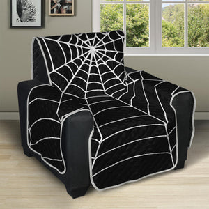 Black And White Cobweb Print Recliner Protector