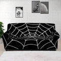 Black And White Cobweb Print Sofa Cover