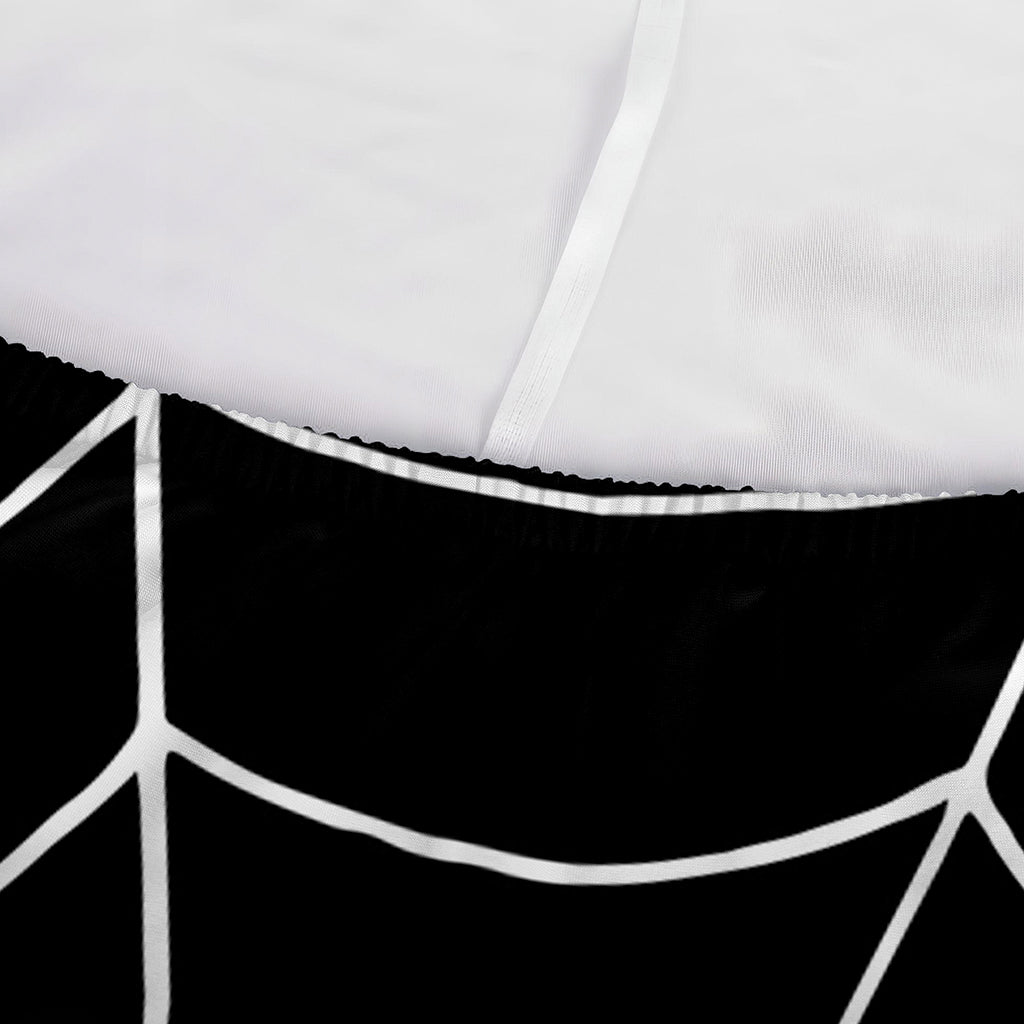 Black And White Cobweb Print Sofa Cover