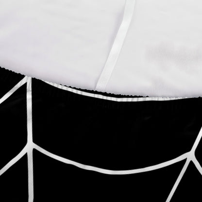 Black And White Cobweb Print Sofa Cover