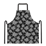 Black And White Coconut Tree Print Apron