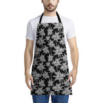 Black And White Coconut Tree Print Apron