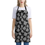 Black And White Coconut Tree Print Apron