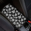 Black And White Coconut Tree Print Car Center Console Cover