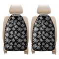Black And White Coconut Tree Print Car Seat Organizers