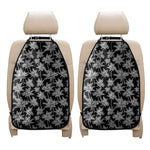 Black And White Coconut Tree Print Car Seat Organizers