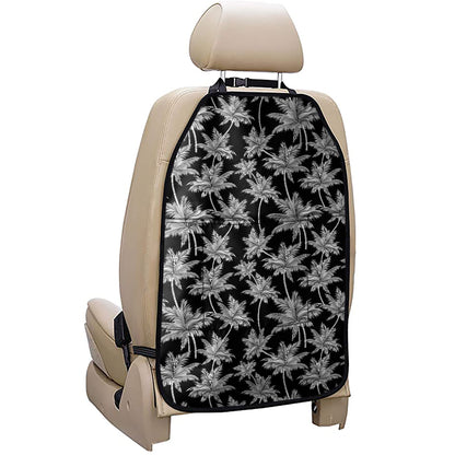 Black And White Coconut Tree Print Car Seat Organizers