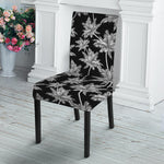 Black And White Coconut Tree Print Dining Chair Slipcover