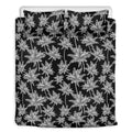 Black And White Coconut Tree Print Duvet Cover Bedding Set