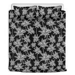 Black And White Coconut Tree Print Duvet Cover Bedding Set