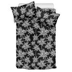 Black And White Coconut Tree Print Duvet Cover Bedding Set