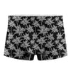 Black And White Coconut Tree Print Men's Boxer Briefs