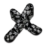 Black And White Coconut Tree Print Muay Thai Shin Guard