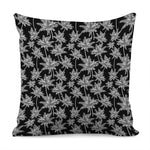 Black And White Coconut Tree Print Pillow Cover