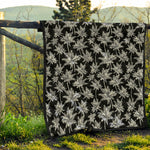 Black And White Coconut Tree Print Quilt