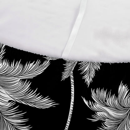 Black And White Coconut Tree Print Sofa Cover