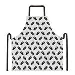 Black And White Coffin Pattern Print Apron