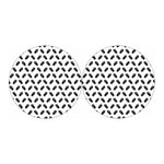Black And White Coffin Pattern Print Car Coasters