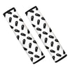 Black And White Coffin Pattern Print Car Seat Belt Covers