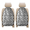 Black And White Coffin Pattern Print Car Seat Organizers