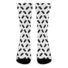 Black And White Coffin Pattern Print Crew Socks