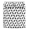 Black And White Coffin Pattern Print Duvet Cover Bedding Set