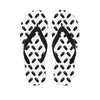 Black And White Coffin Pattern Print Flip Flops