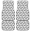 Black And White Coffin Pattern Print Front and Back Car Floor Mats