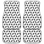 Black And White Coffin Pattern Print Front and Back Car Floor Mats