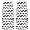 Black And White Coffin Pattern Print Front and Back Car Floor Mats