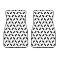 Black And White Coffin Pattern Print Front Car Floor Mats