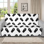 Black And White Coffin Pattern Print Futon Protector