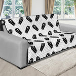 Black And White Coffin Pattern Print Futon Protector