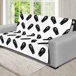 Black And White Coffin Pattern Print Futon Protector