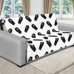 Black And White Coffin Pattern Print Futon Protector