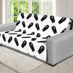 Black And White Coffin Pattern Print Futon Protector