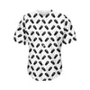 Black And White Coffin Pattern Print Men's Baseball Jersey