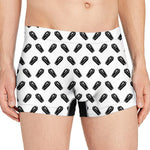 Black And White Coffin Pattern Print Men's Boxer Briefs