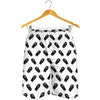 Black And White Coffin Pattern Print Men's Shorts