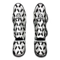 Black And White Coffin Pattern Print Muay Thai Shin Guards