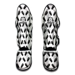 Black And White Coffin Pattern Print Muay Thai Shin Guard